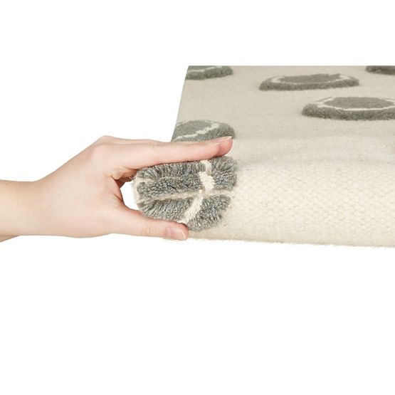 Dětský koberec Ring - krémovo-šedý