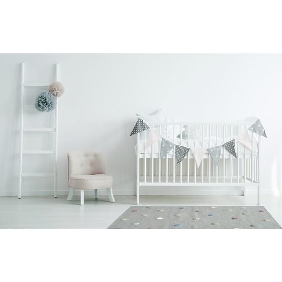 Dětský koberec s puntíky - šedý