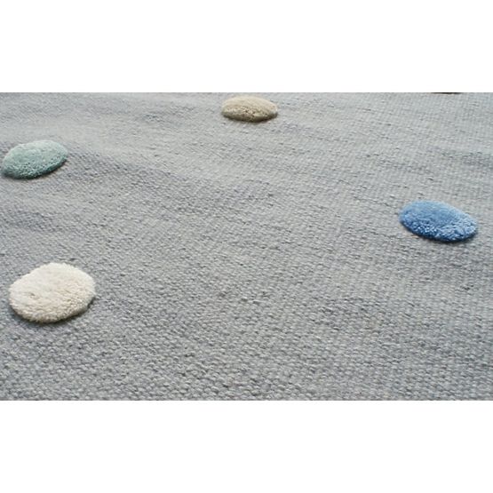 Dětský koberec s puntíky - šedý