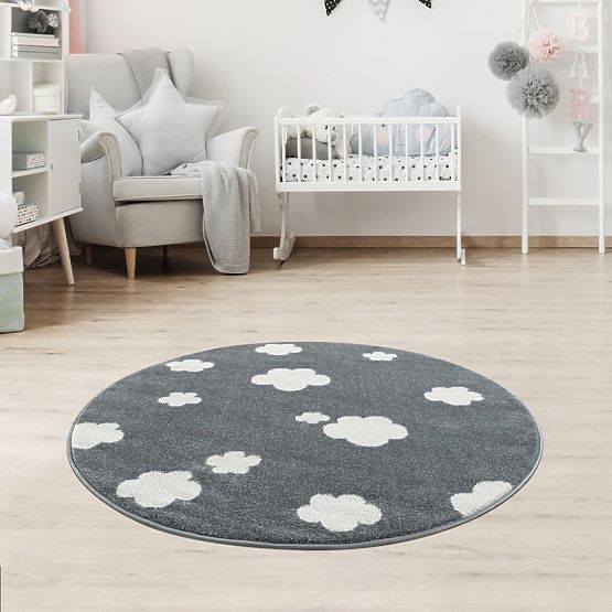 Dětský koberec Sky Cloud - šedý