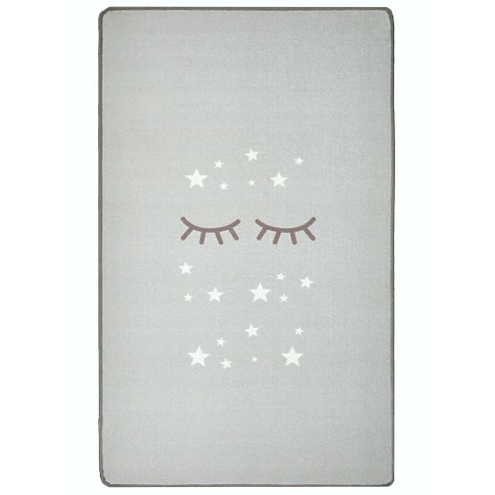 Dětský koberec spící očička - šedý