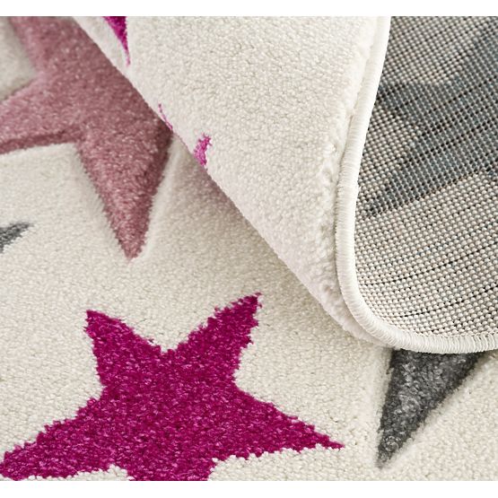 Dětský koberec Stella Round - krémovo-růžový