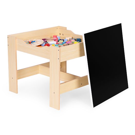 Otroški pohištveni set miza + 2 stoli s tablo ECOTOYS