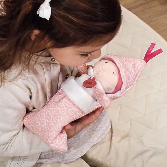 Doudou Jolijou Dojenček v oblačilni odeji 20 cm