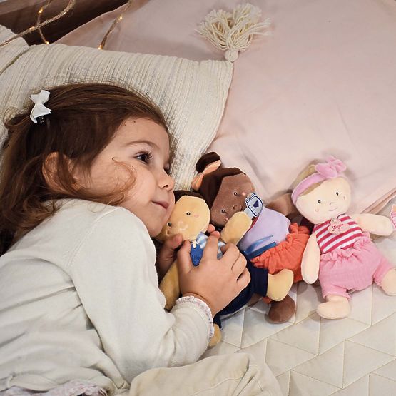 Doudou Jolijou Lutka 18 cm modra