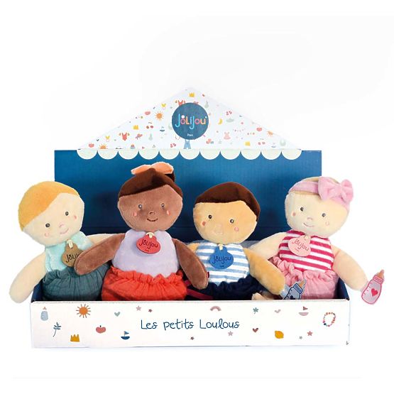 Doudou Jolijou Lutka 18 cm modra