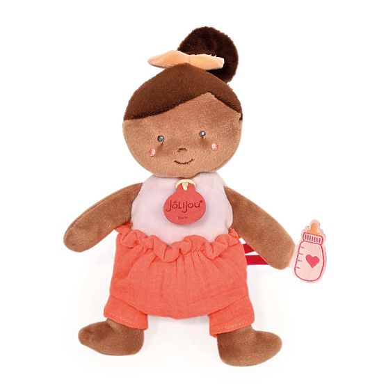 Doudou Jolijou Lutka 18 cm oranžna