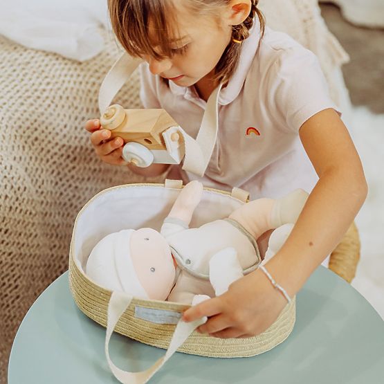 Doudou Jolijou Punčka Pol v torbi za voziček 28 cm