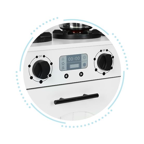 Lesena otroška kuhinja pečica gorilniki mikrovalovna pečica dodatki ECOTOYS