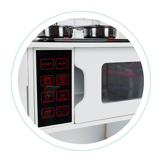 Lesena kuhinja za otroke + zvoki in lučke ECOTOYS