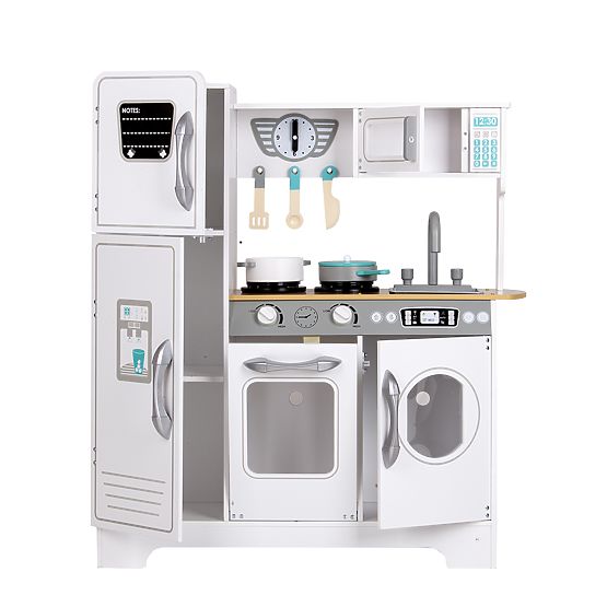 Lesena kuhinja s pripomočki za otroke ECOTOYS