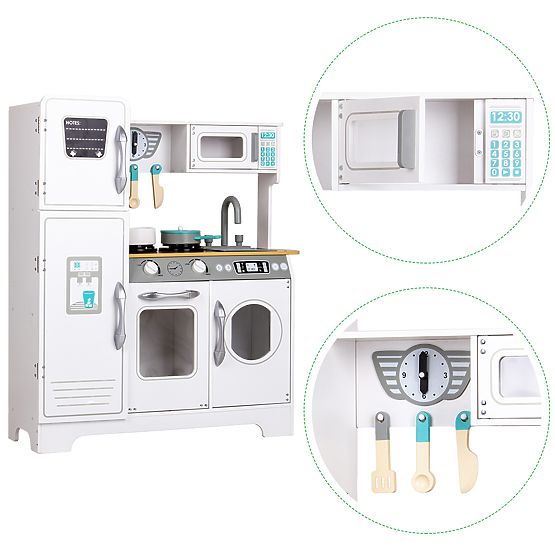 Lesena kuhinja s pripomočki za otroke ECOTOYS
