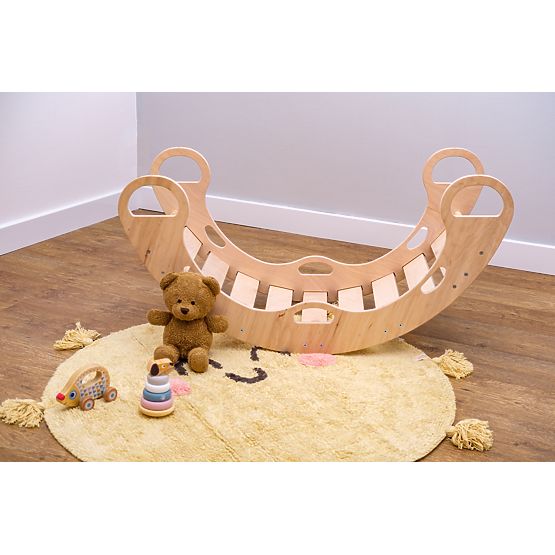 Lesena gugalnica montessori - naravna