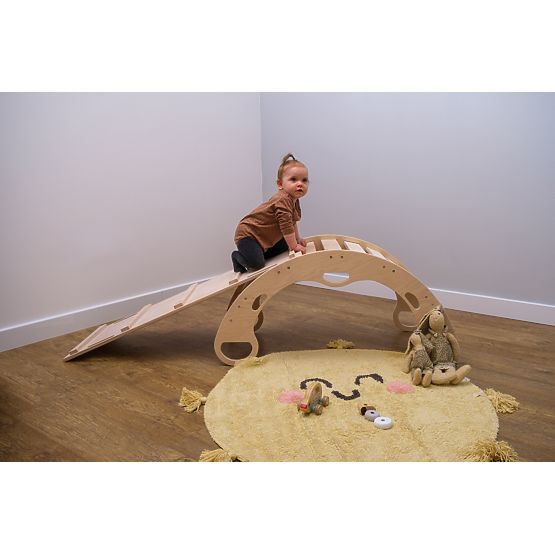 Lesena gugalnica montessori - naravna