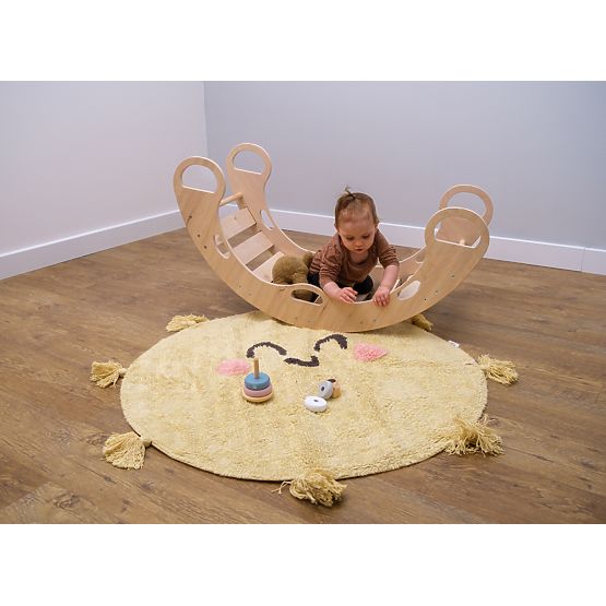 Lesena gugalnica montessori - naravna