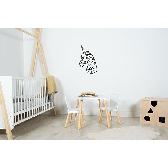 Lesena geometrijska slika - Samorog - različne barve Barva: črna