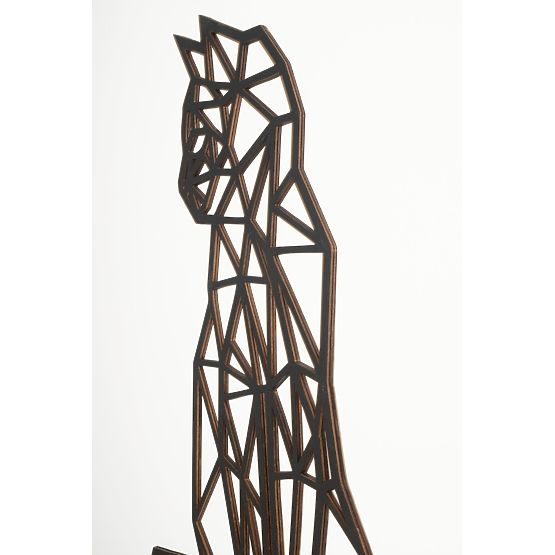 Lesena geometrijska slika - Mačka - različne barve Barva: črna