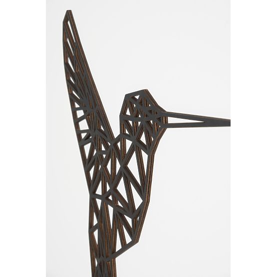 Lesena geometrijska slika - Kolibri - različne barve Barva: črna