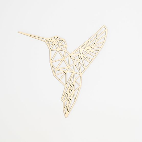 Lesena geometrijska slika - Kolibri - različne barve Barva: naravni