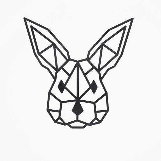 Lesena geometrijska slika - Hare - različne barve