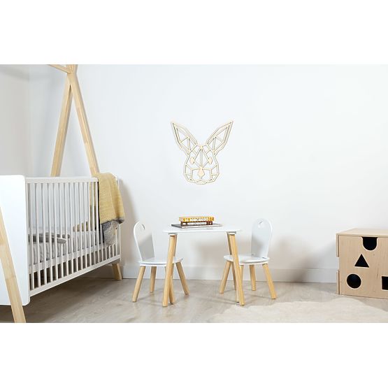 Lesena geometrijska slika - Hare - različne barve Barva: naravni