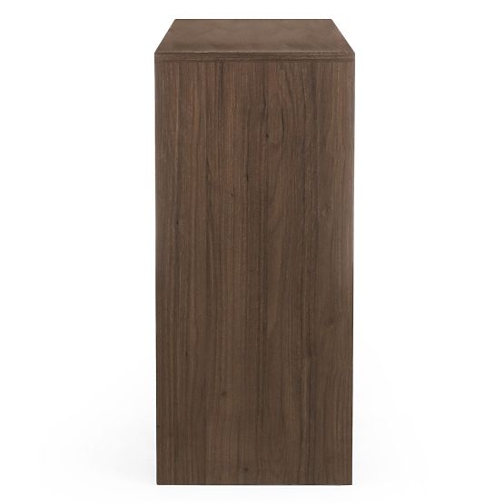 Dvovratna komoda Moku oreh villa, zaobljene sprednje površine