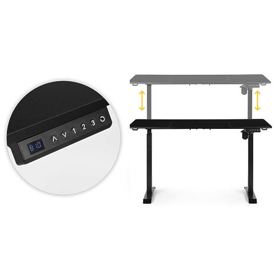 Električna nastavljiva miza 140x70 cm, višinska regulacija 76-121 cm ModernHome