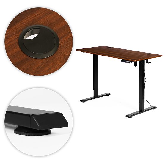 Električno nastavljiva miza 120x60 cm, višina nastavljiva 72-117 cm ModernHome