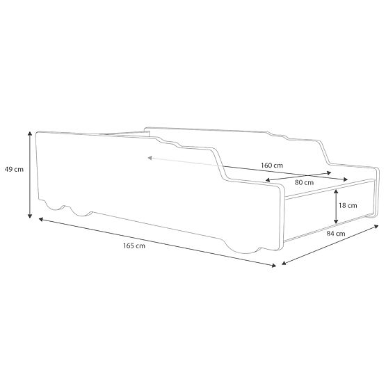 Enojna postelja Raketa 160x80 z vzmetnico