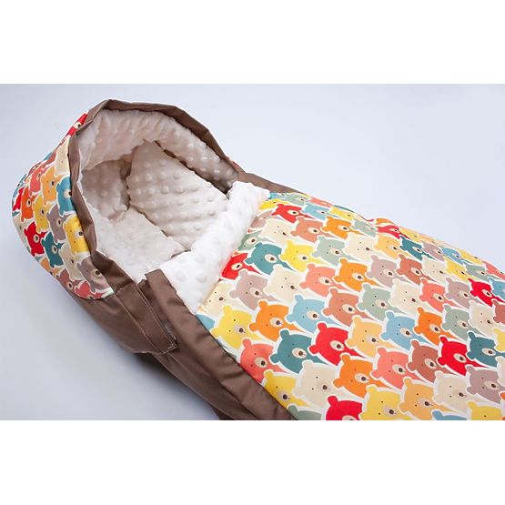 Fusak do autosedačky MEDVÍDEK oranžový