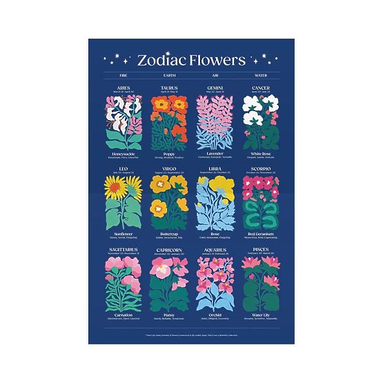 Galison Puzzle Cvetje zodiaka 1000 kosov