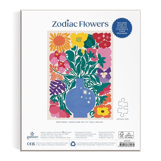 Galison Puzzle Cvetje zodiaka 1000 kosov