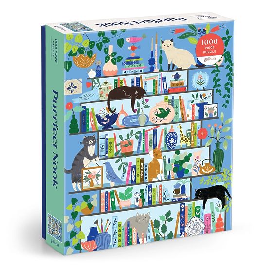 Galison Puzzle Mačja knjižnica 1000 kosov