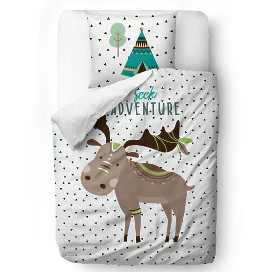 Gospod. Little Fox posteljnina Moose - odeja: 135 x 200 cm blazina: 60 x 50 cm