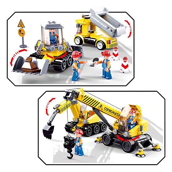 Gradbeni komplet Sluban Town Gradbeniki M38-B0810 - Gradbišče