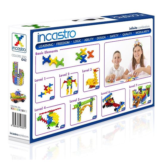 Gradbeni set Incastro, 200 kosov