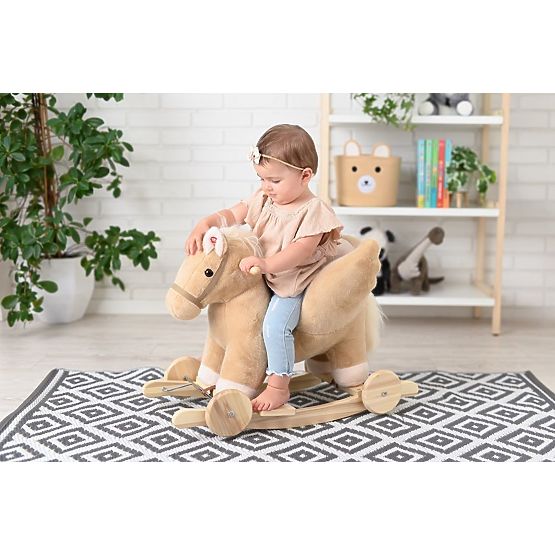 Gugalni Pegaz Bež z naslanjačem in kolesi