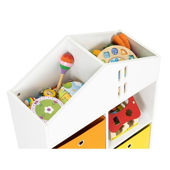 Hišna knjižnica s škatlami za shranjevanje