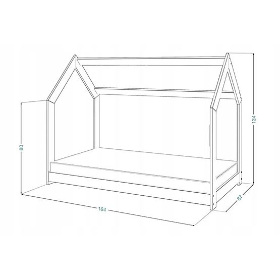 Postelja hiša Stela 160 x 80 cm - bela