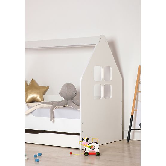 Postelja v obliki hiške Woody 160 x 80 cm - bela
