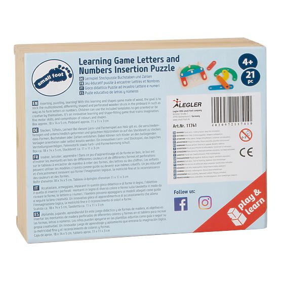 Igra Small Foot Puzzle črke in številke