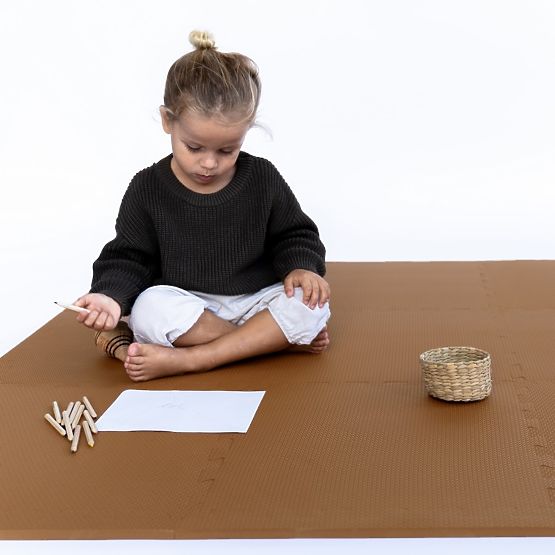 Igralna podloga TODDLEKIND 130 x 130 cm - Camel
