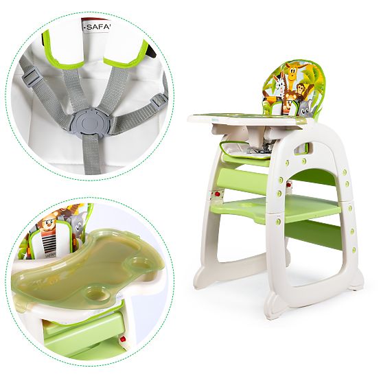 Jedilni stol 2v1 - zelen