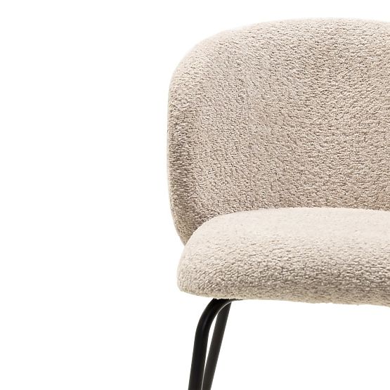 Jedilni stol Larisa, bež/črne noge