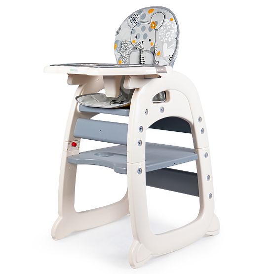 Jedilni stol Miška 2v1 - siva