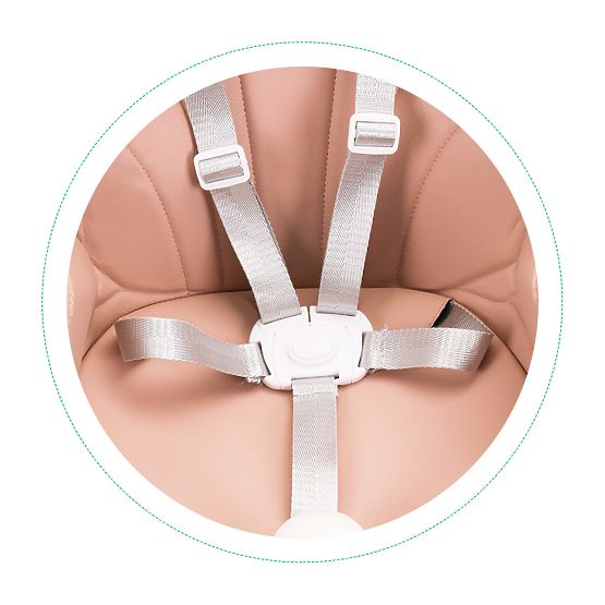 Jedilni stol Prima 2v1 - roza in bel