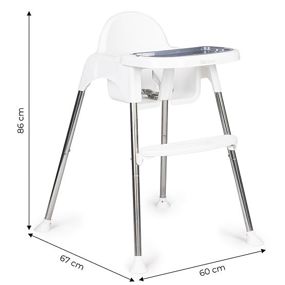 Jedilni stolček 2v1 s pladnjem in pasovi ECOTOYS