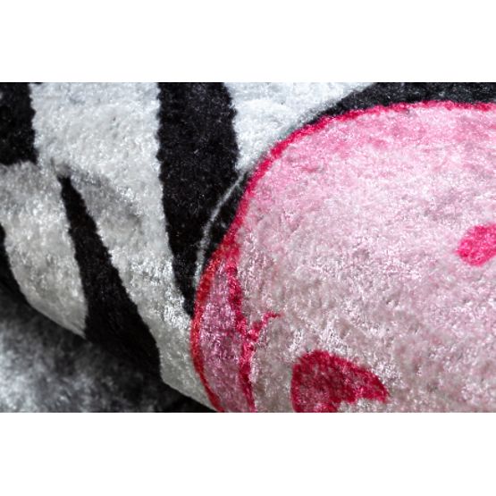 JUNIOR 51595.801 okrogla pralna preproga Živali, Afrika za otroke proti zdrsu - siva