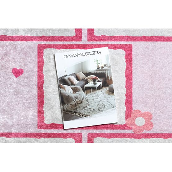 JUNIOR 51828.802 pralna preproga poskok, baletka za otroke proti zdrsu - roza