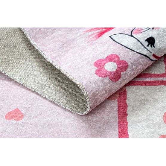 JUNIOR 51828.802 pralna preproga poskok, baletka za otroke proti zdrsu - roza